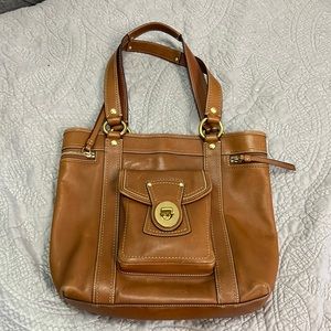 Coach mini Gigi legacy brown bag